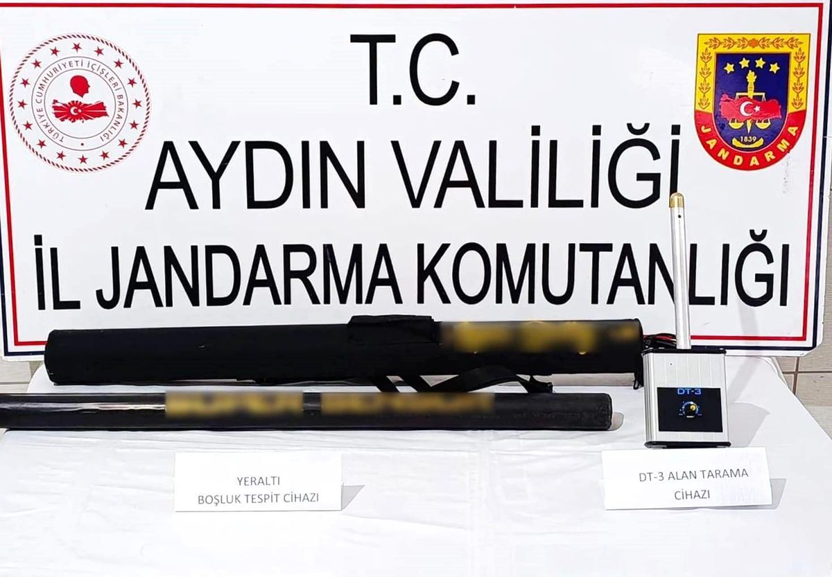 Bozdoğan'da kaçak define arayışı yapan şahıslar suçüstü yakalandı