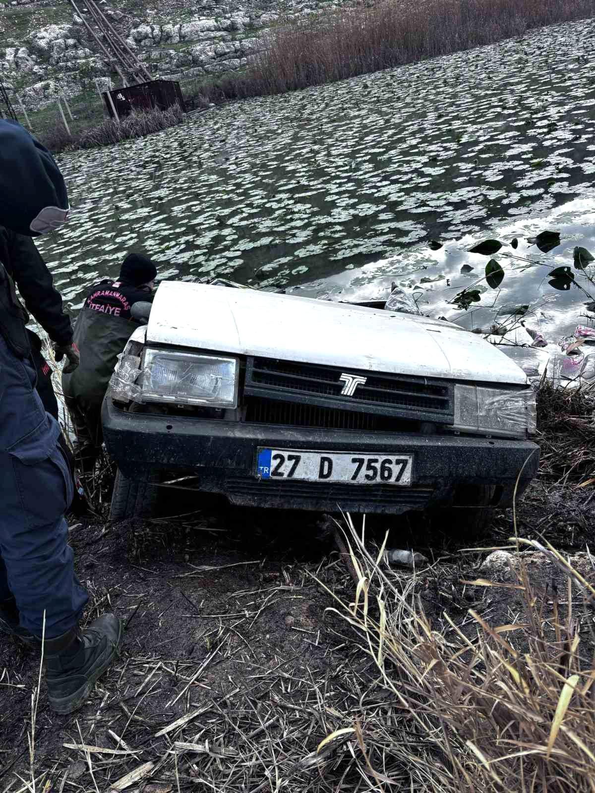 Kahramanmaraş'ta gölete düşen otomobil sürücüsü hayatını kaybetti