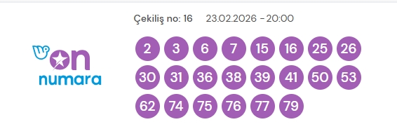 On Numara çekiliş sonuçları açıklandı! 23 Şubat Pazartesi bugün kazanan numaralar neler? On Numara çekiliş sonuçları açıklandı! 23 Şubat Pazartesi bugün kazanan numaralar neler?