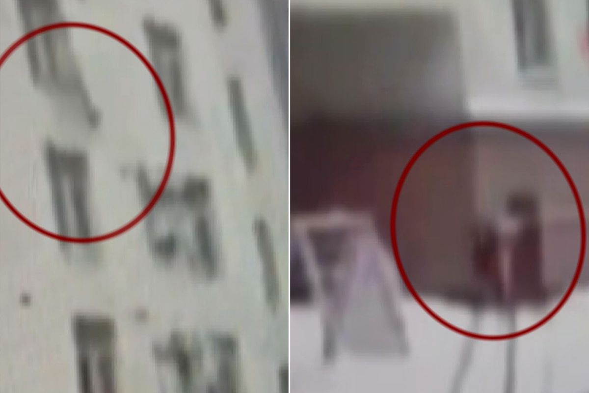 Mucize kurtuluş! 7. kattan düşen çocuğu havada yakaladı