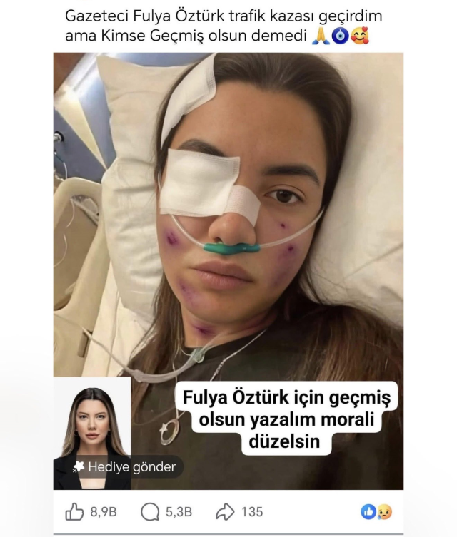 Did Fulya Öztürk have a traffic accident? There is a statement regarding the circulating image