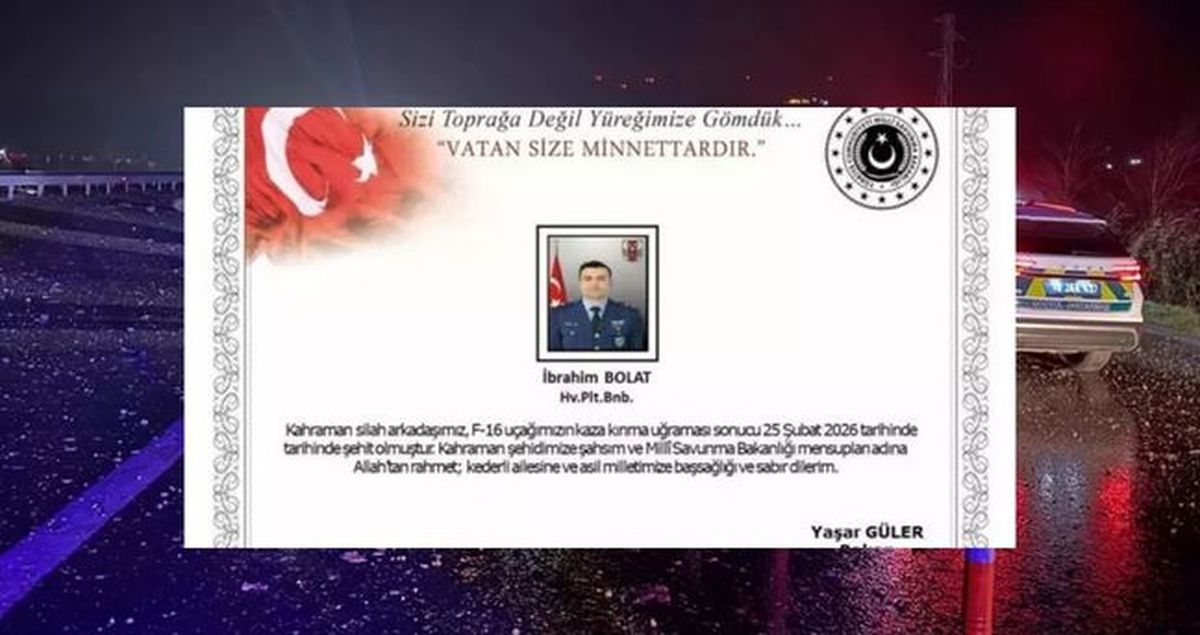 Balıkesir'de düşen uçağın pilotu kim? F-16 kazasında şehit olan Hava Pilot Binbaşı İbrahim Bolat kimdir, k...