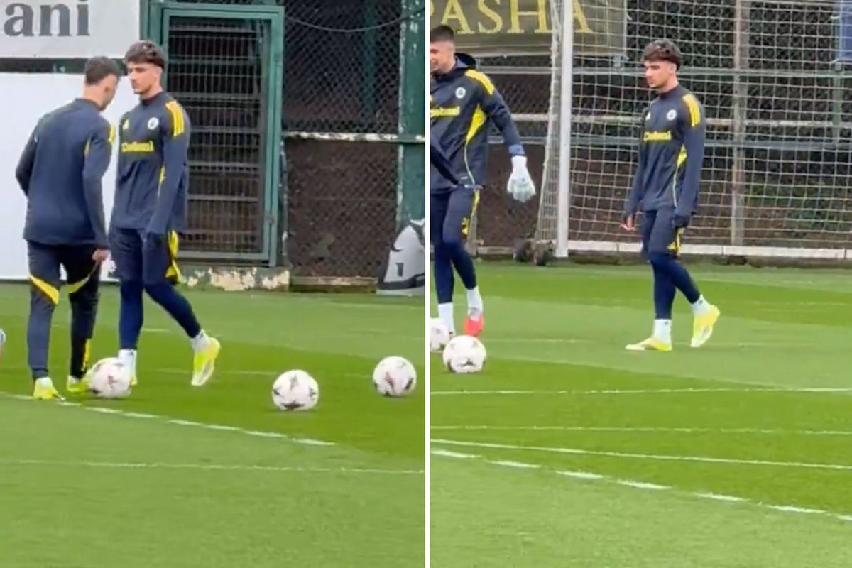 Fenerbahçe'nin, Galatasaray'dan transfer ettiği Çağrı Hakan Balta ilk idmanına çıktı