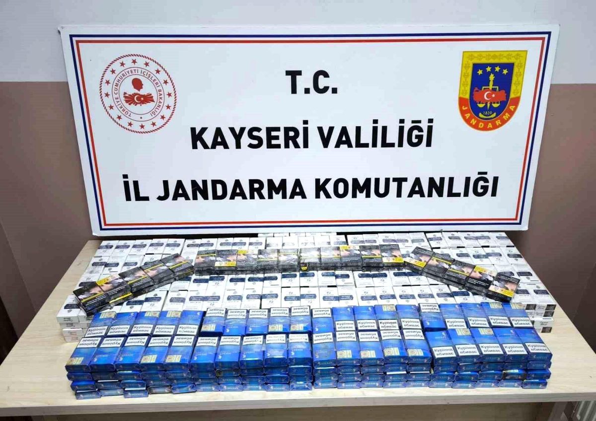 Kayseri'de 619 paket kaçak sigara ele geçirildi: 1 gözaltı