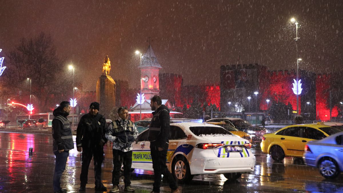 Kayseri'de kar yağışı