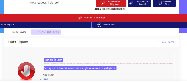 ÖSYM çöktü mü, ÖSYM sitesinde problem mi var 25 Şubat Çarşamba?