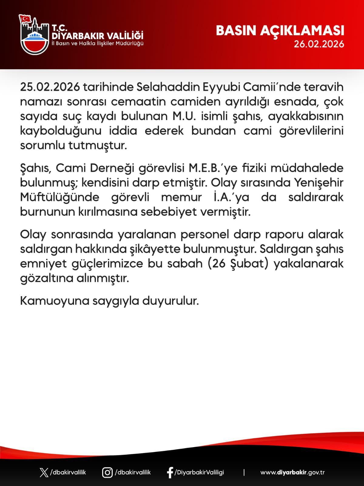Valilik: Şüpheli Gözaltında
