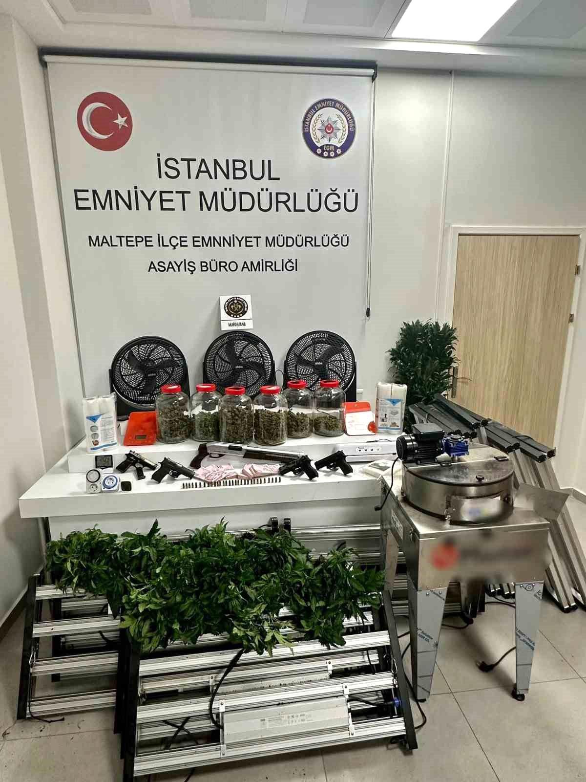 Maltepe'de bir uyuşturucu serası dronla tespit edildi: 3 gözaltı
