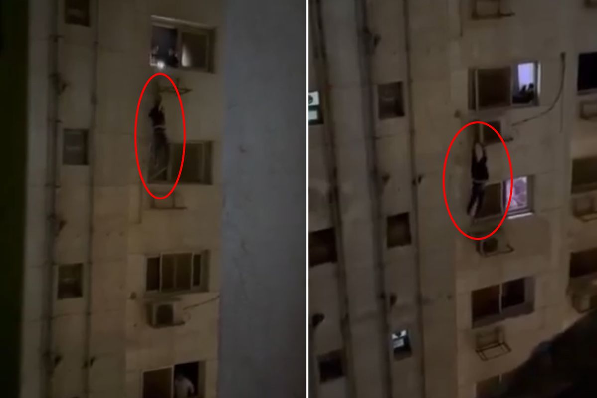 Örümcek adam değil hırsız! Haline acıyıp yardım için bakın nasıl seslendiler