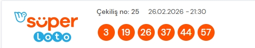Süper Loto sonuçları açıklandı! 26 Şubat Perşembe Süper Loto kazanan numaralar neler? Süper Loto sonuçlarına ne zaman, nereden bakılır?