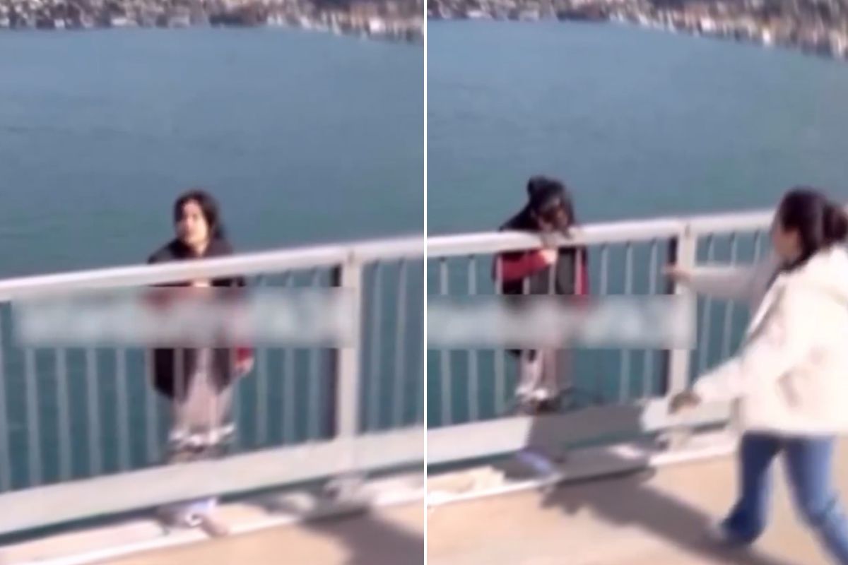 Taksiden inip korkuluklara koştu, vatandaşların yardım çabası yürekleri burktu