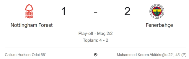 Nottingham Forest Fenerbahçe maçı kaç kaç? MAÇ SONUCU! Nottingham Forest Fenerbahçe golleri kim attı, canlı maç anlatımı! Nottingham Forest Fenerbahçe maçı kaç kaç? MAÇ SONUCU! Nottingham Forest Fenerbahçe golleri kim attı, canlı maç anlatımı!