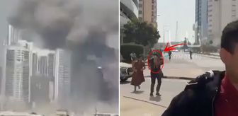 İran'ın vurduğu Abu Dabi'de son durum! Kucağında çocukla sığınağa koştu
