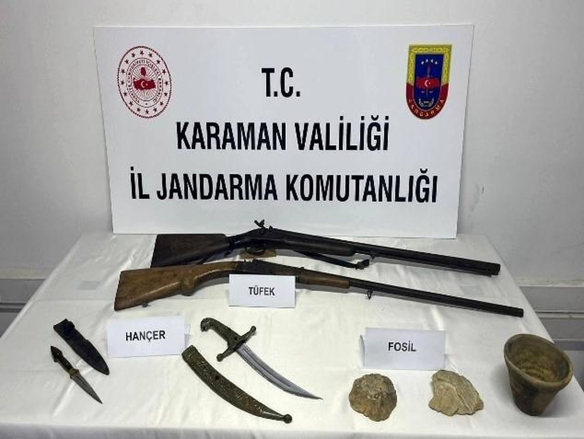 Karaman'da tarihi eser operasyonu: 6 tutuklama