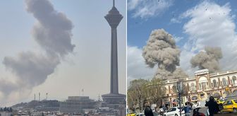 Tahran'da peş peşe patlamalar! İşte ilk görüntüler