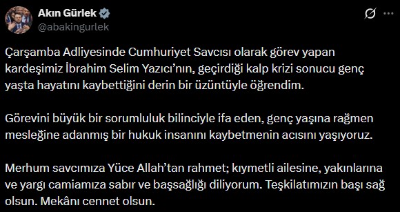 bakan gurlek duyurdu cumhuriyet savcisi kalp 19614846 617 m