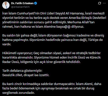 فاتح أربكان: ليس إيران فقط، بل تركيا أيضًا في مرمى الصهيونية