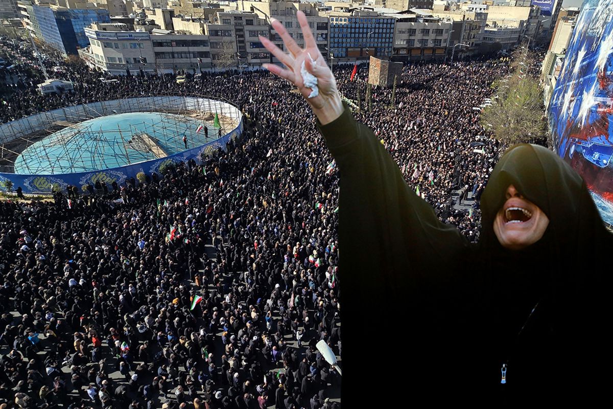Hamaney'in ölümü sonrası Tahran'da mahşeri kalabalık! Binlerin ağzında tek slogan var