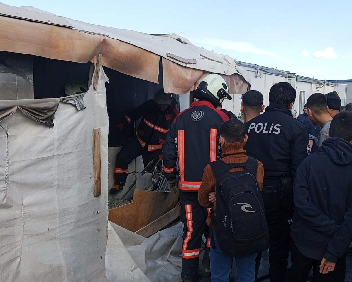 Malatya'da konteynerde yangın