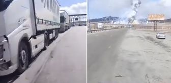 Türk tır şoförü savaşın ortasında kaldı: Evet arkadaşlar yolumuzu kestiler