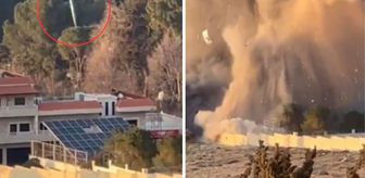 İsrail Lübnan'daki binayı havaya uçurdu! İşte o anlar
