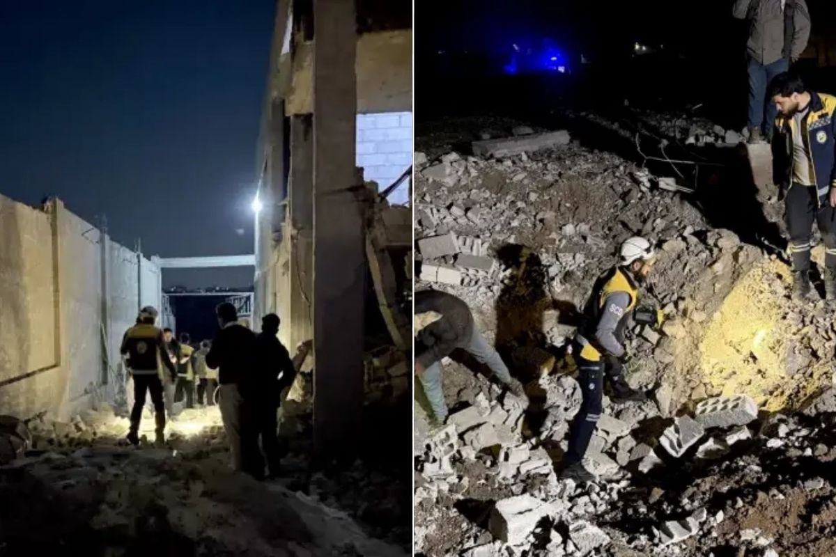 Şam'da düşen füze kalıntıları nedeniyle ikisi çocuk üç kişi yaralandı