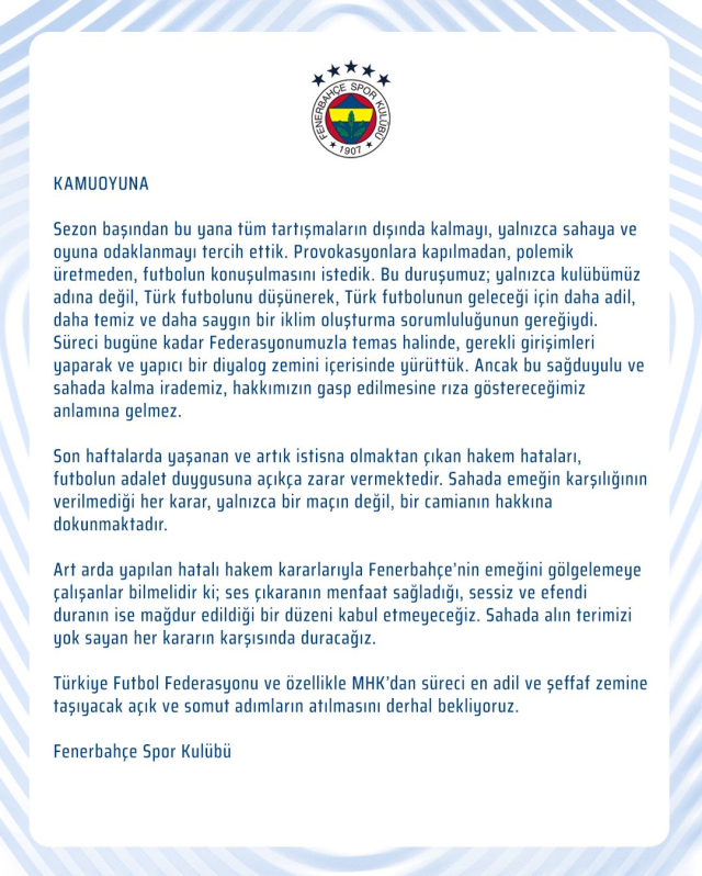Poisonous reaction from the Super League giant to TFF and MHK: We are waiting immediately