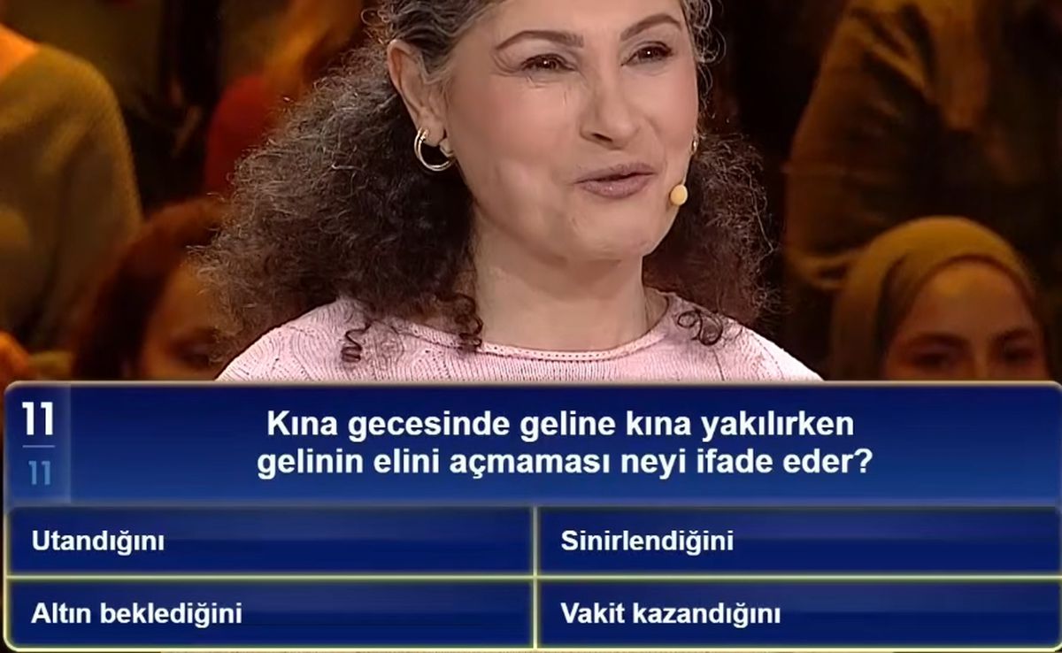 Kına gecesinde geline kına yakılırken gelinin elini açmaması neyi ifade eder?