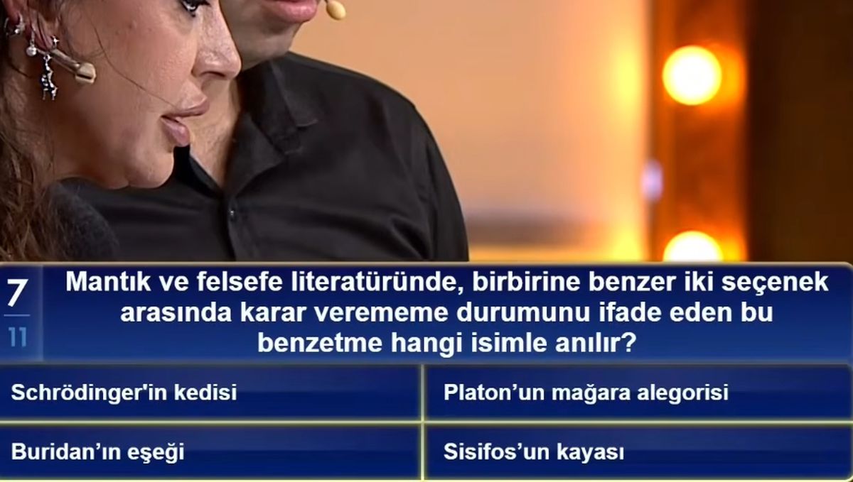 Mantık ve felsefe literatüründe, birbirine benzer iki seçenek arasında karar verememe durumunu ifade eden ...