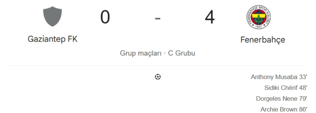 Gaziantep FK Fenerbahçe maçı kaç kaç? MAÇ SONUCU! Gaziantep FK Fenerbahçe golleri kim attı, canlı maç anlatımı!