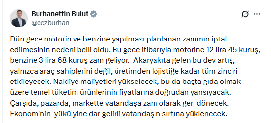 Gözler hükümette! Akaryakıta iptal edilen zammın 2 katı artış yolda