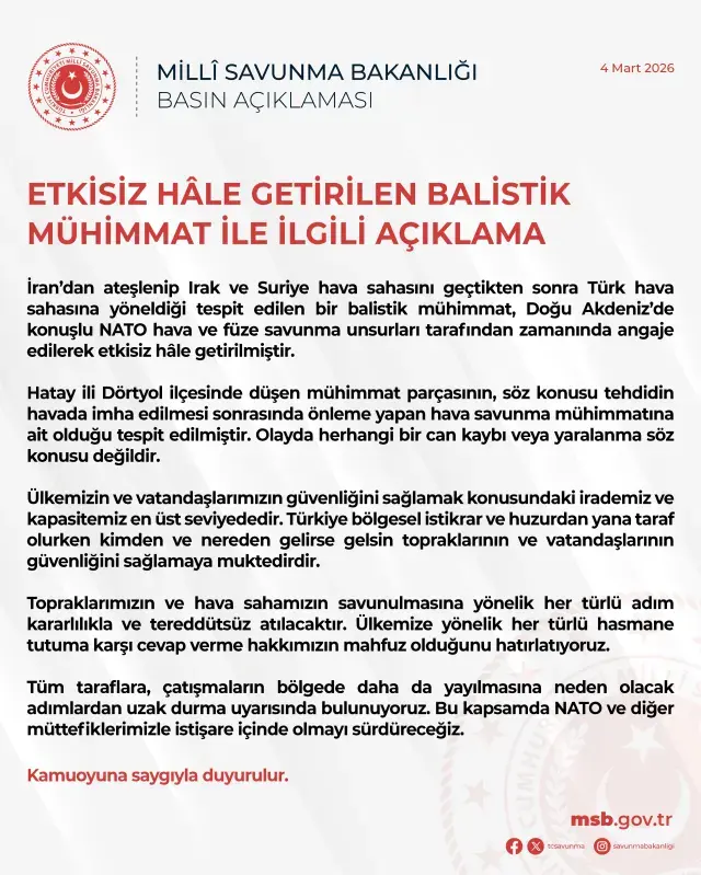 İran Türkiye SON DAKİKA! İran Türkiye'ye füze attı iddiaları doğru mu? MSB'dan açıklama!