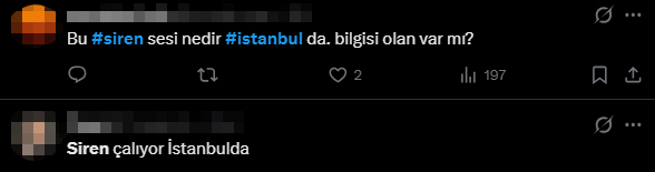 İstanbul'da siren paniği