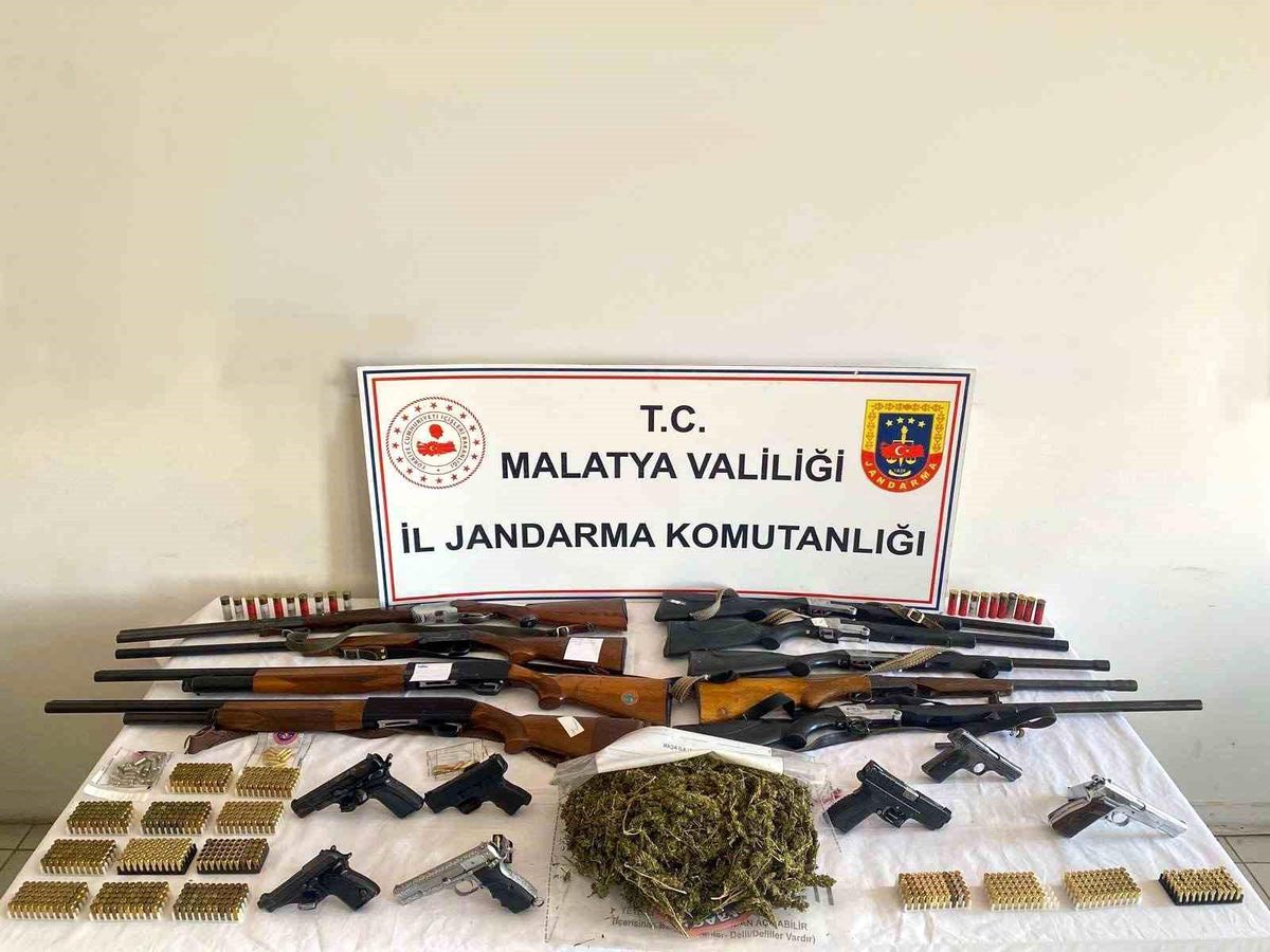Malatya'da silah ve uyuşturucu operasyonu