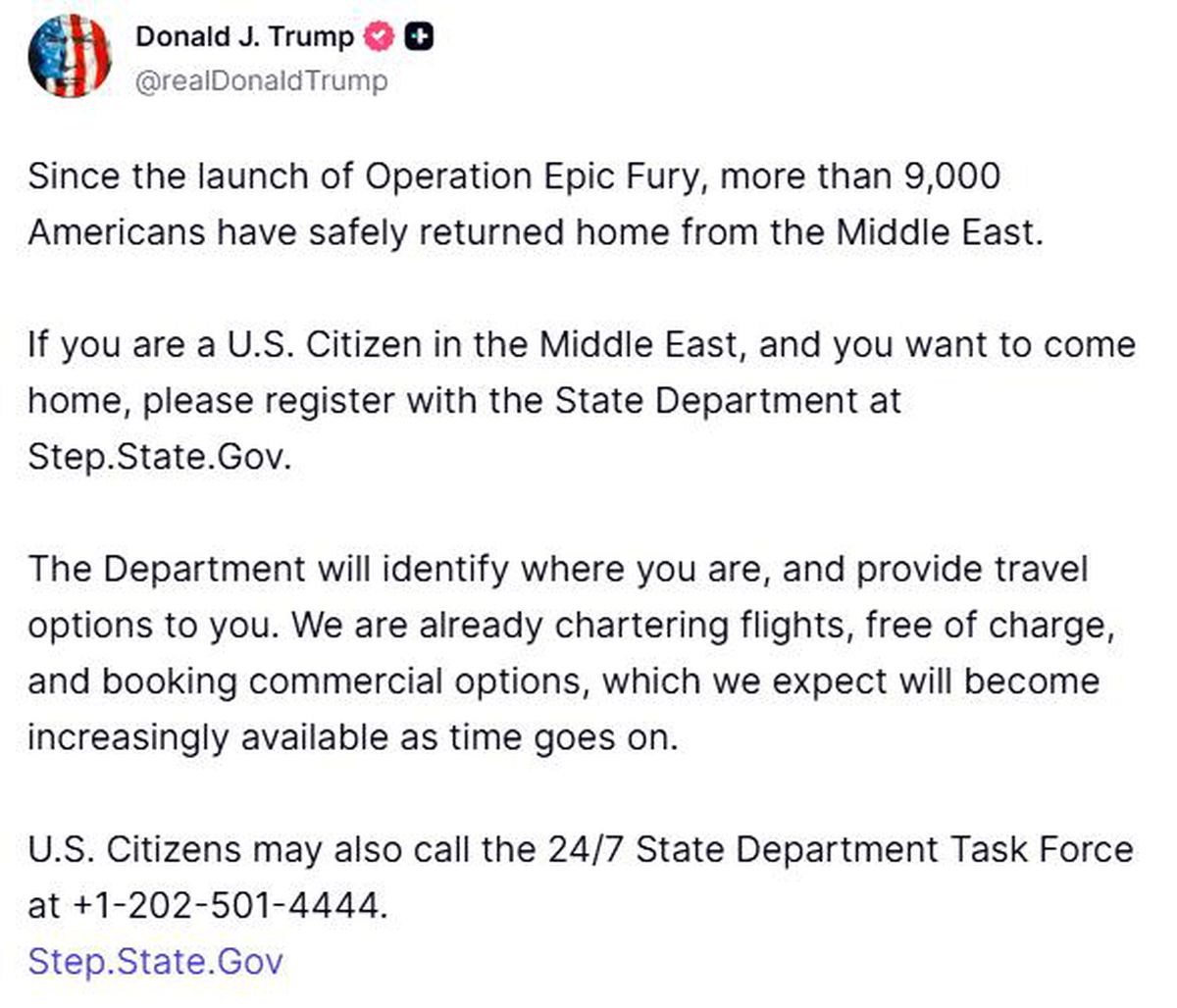 Trump: "9 bini aşkın Amerikalı Orta Doğu'dan tahliye edildi"