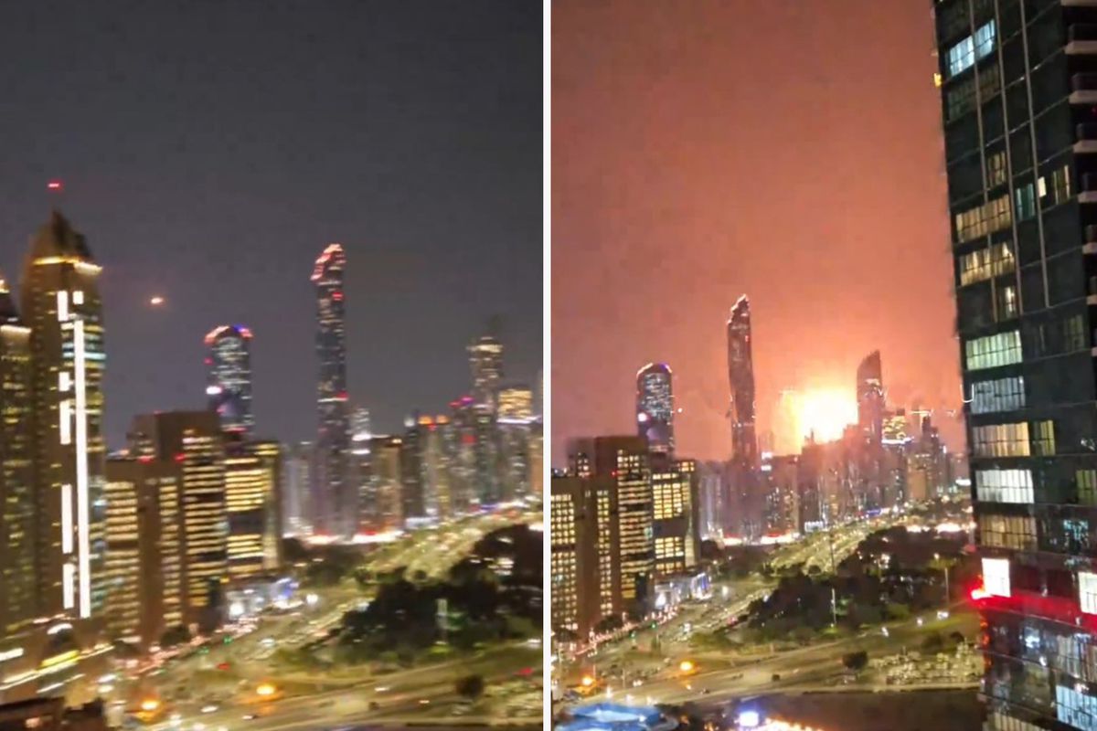 Dubai'de gökdelenlerin dibinde füzeleri savundular