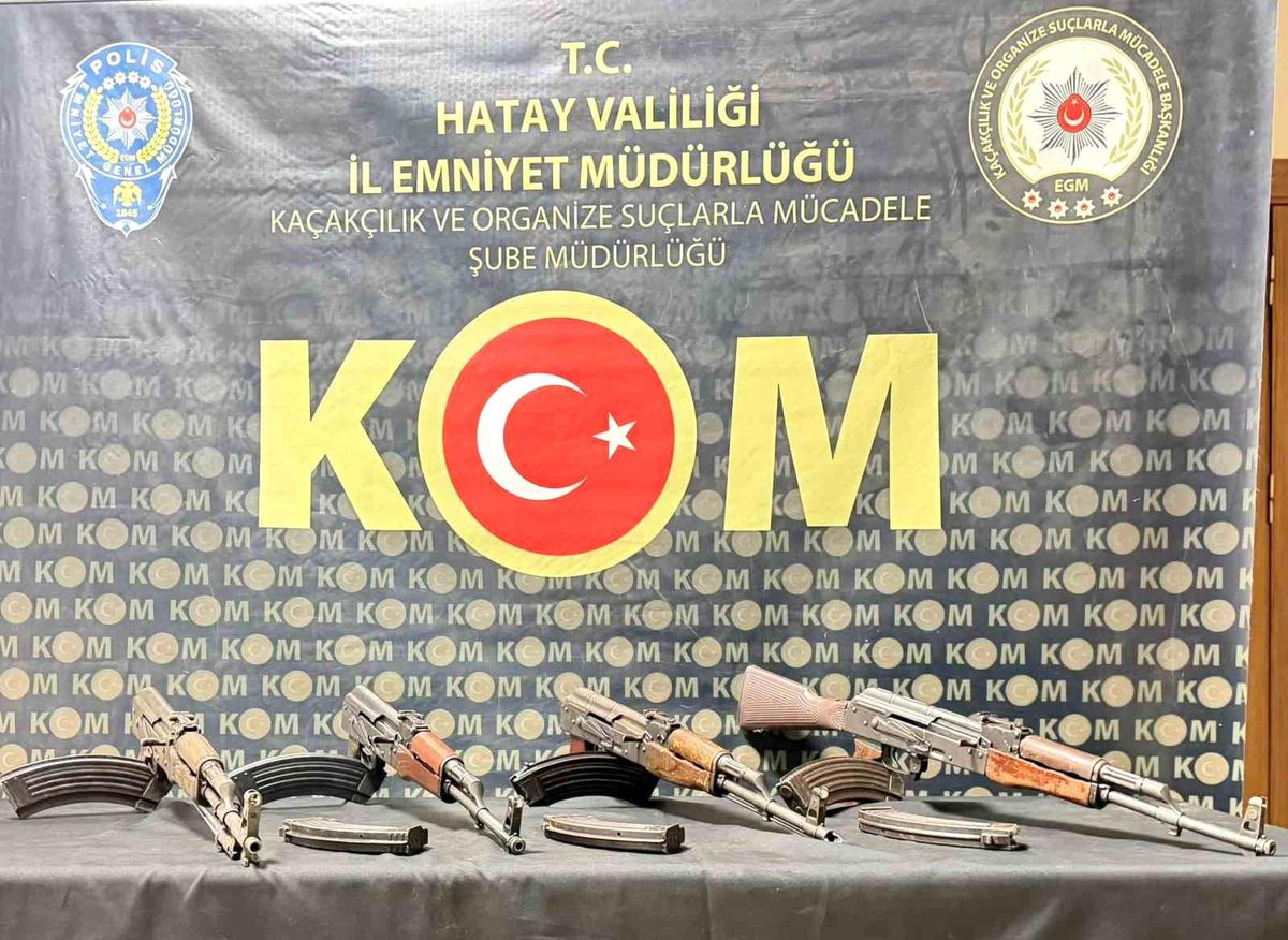 Hatay'da kalaşnikof kaçakçılığında: 4 kişi tutuklandı