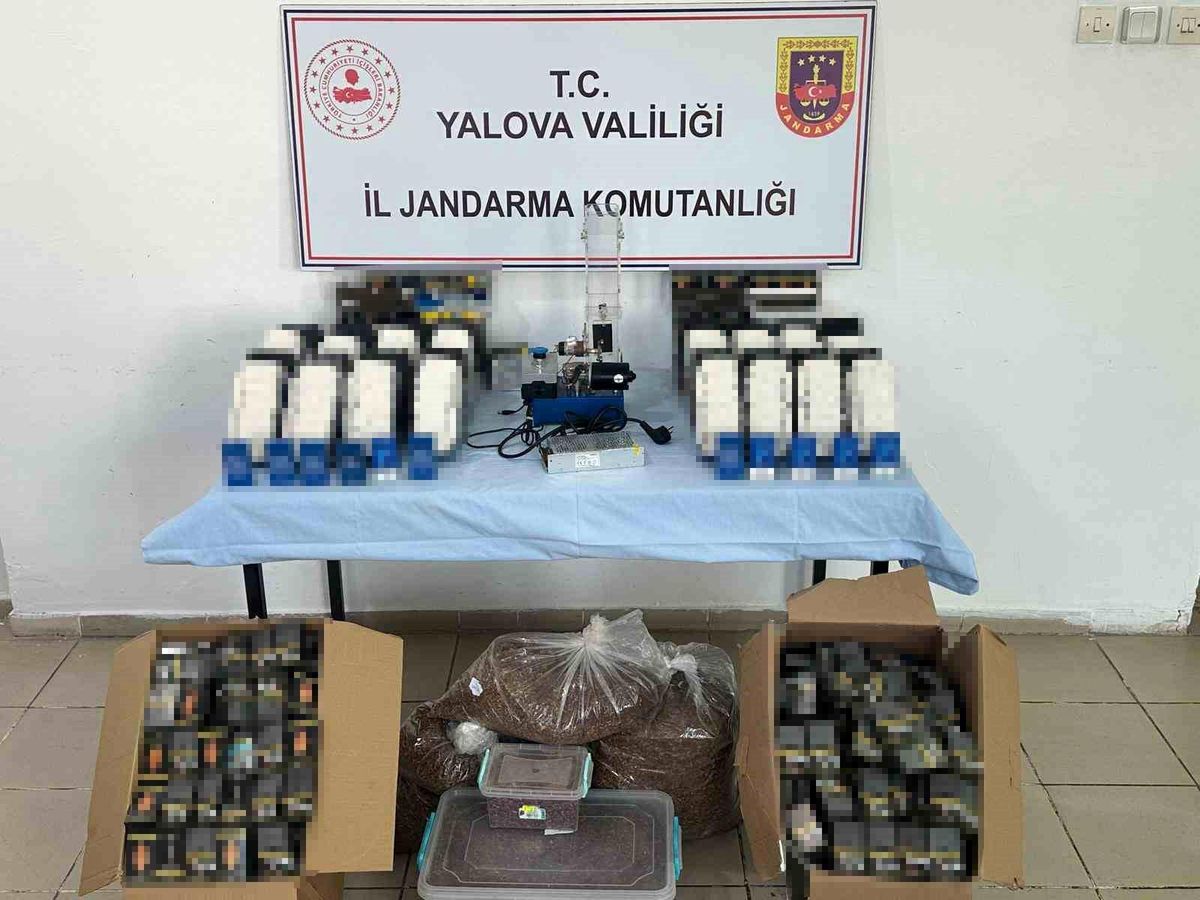 Yalova'da kaçak sigara operasyonu