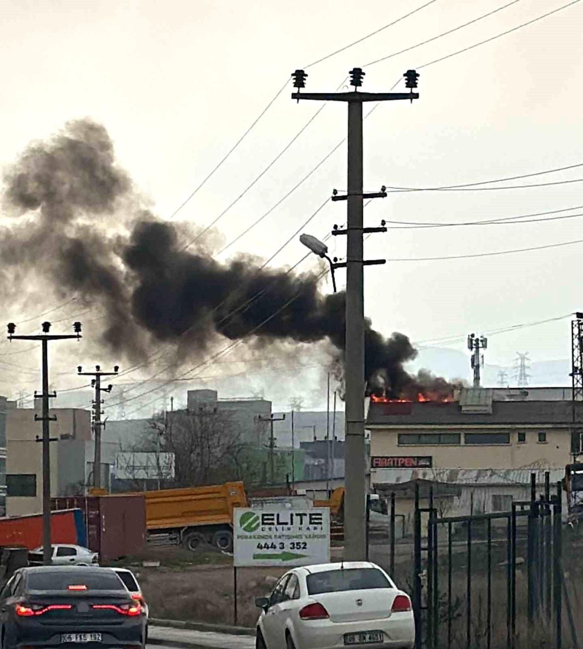 Ankara'da fabrika yangını