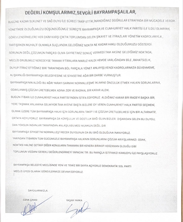 bayrampasa da chp li iki meclis uyesi dsp ye gecti 19632050 3245 m