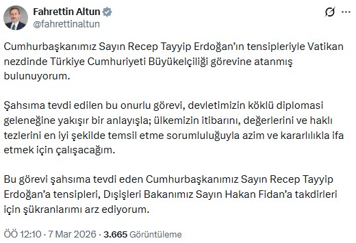 fahrettin altun vatikan buyukelcisi olarak atandi 19632623 4637 m