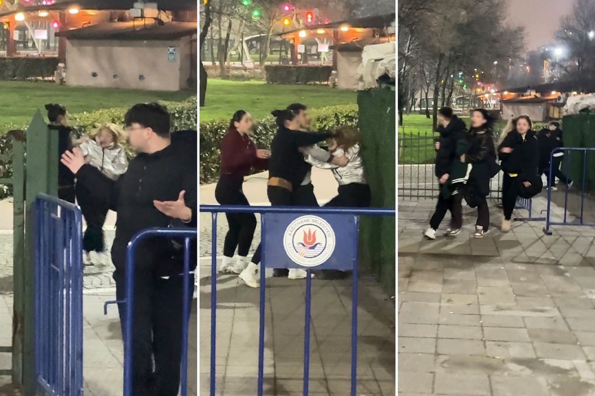 Liseliler parkı boks ringine çevirdi: Seni mermi manyağı yapacağım