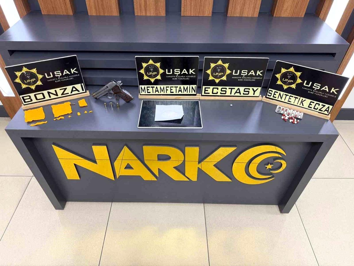 Uşak'ta uyuşturucu operasyonu: 3 tutuklama