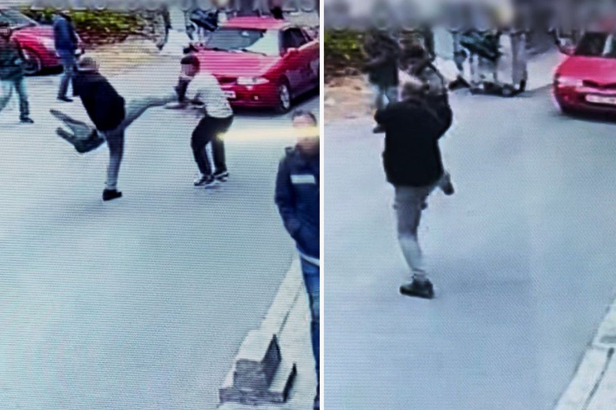 Yaşlı adam ile küçük çocukların kavgası hastanede bitti