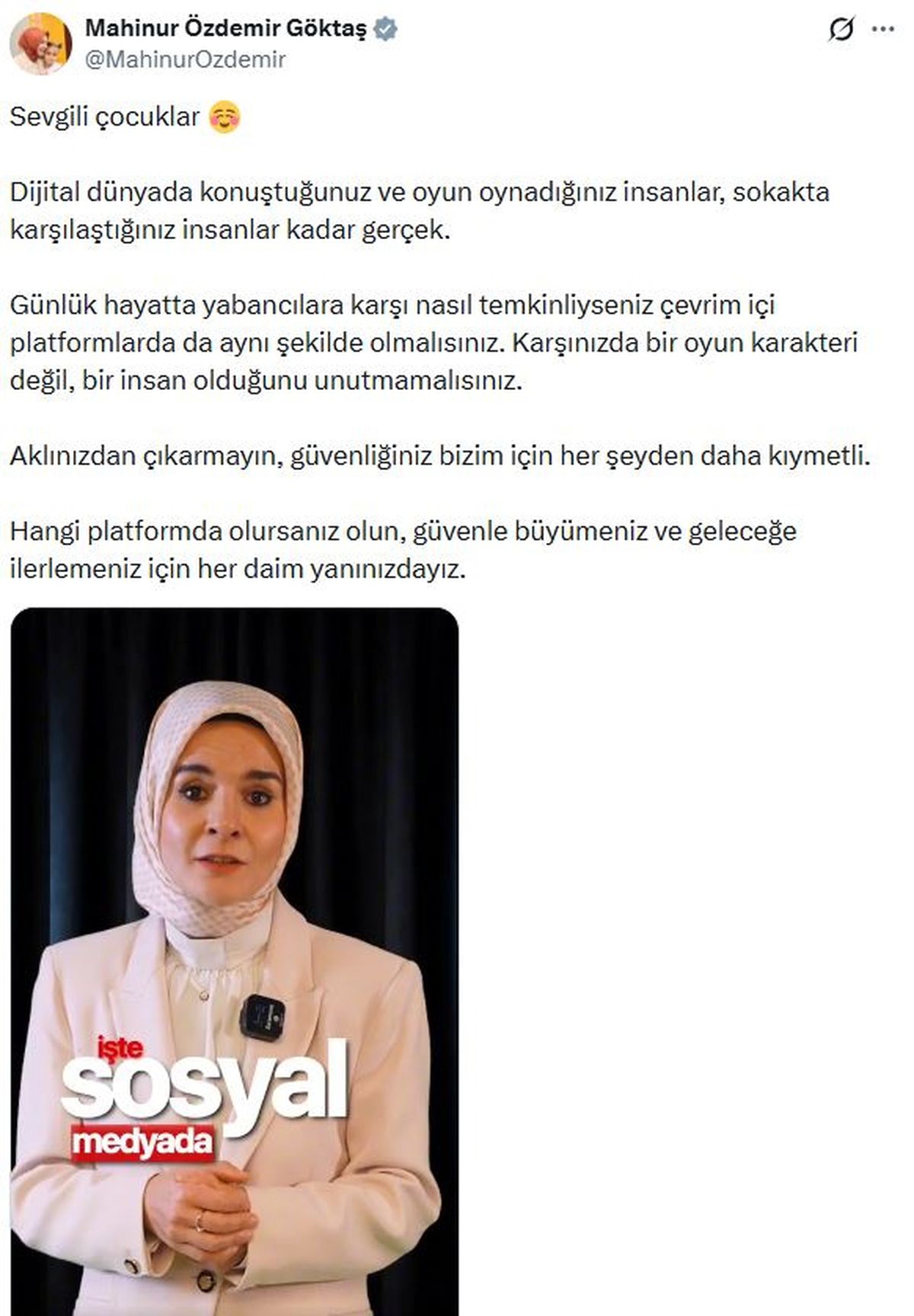 Bakan Göktaş'tan çocuklara 'oyun' uyarısı