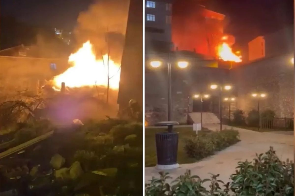 Beyoğlu'nda gece yarısı korkutan yangın