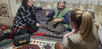 Yoksul ziyaretine lüks çantasıyla giden milletvekiline eleştiri yağıyor