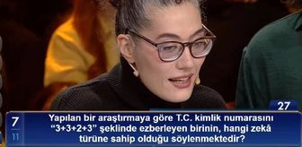 Yapılan bir araştırmaya göre T.C. kimlik numarasını '3+3+2+3' şeklinde ezberleyen birinin, hangi zekâ türüne sahip olduğu söylenmektedir?