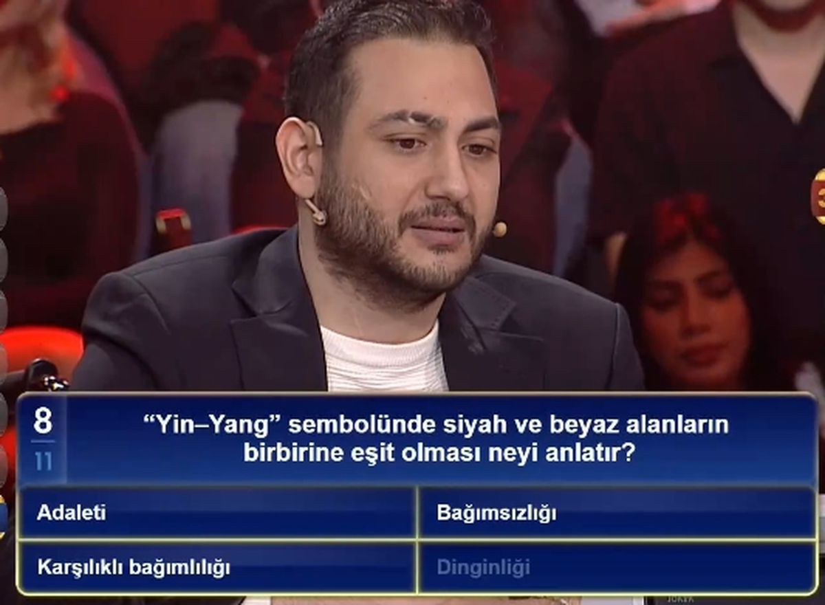 "Yin-Yang" sembolünde siyah ve beyaz alanların birbirine eşit olması neyi anlatır?