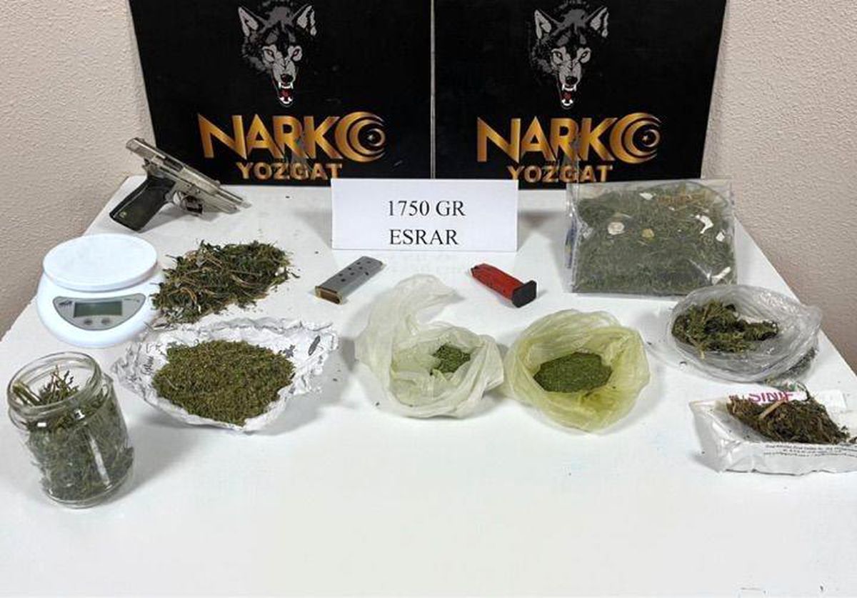 Yozgat'ta bin 750 gram esrar ele geçirildi